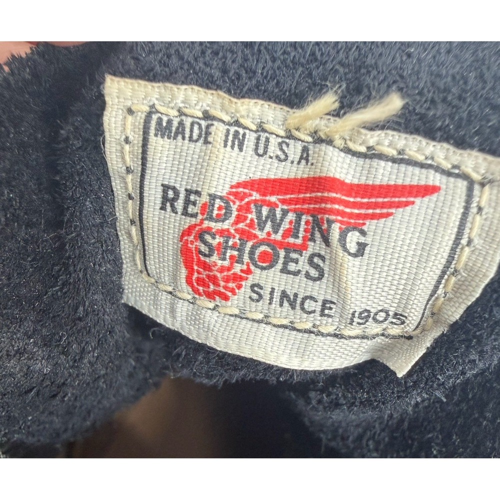 Red Wing Boots Mens Size 8.5 3E Steel Safety King Toe Black Work 2243 Vintage - Picture 14 of 16